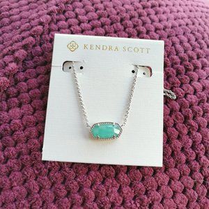 Kendra Scott chalcedony  Elisa silver necklace